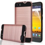 Wholesale ZTE Blade Force / ZTE Warp 8 N9517 Armor Hybrid Case (RoseGold)